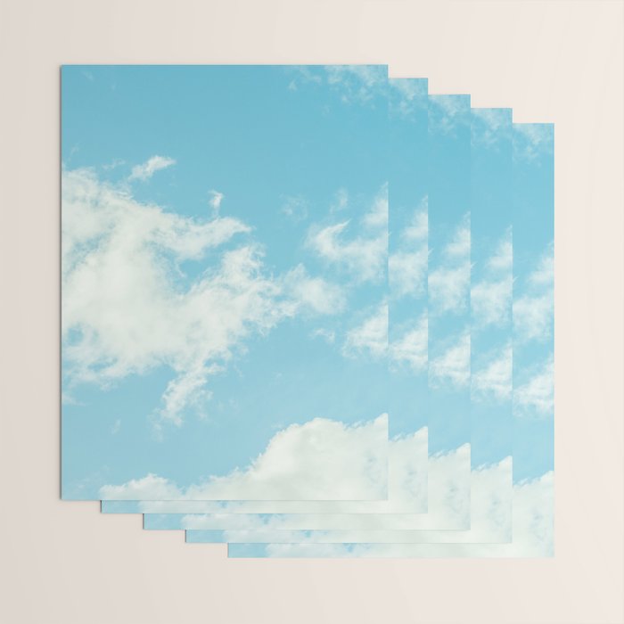 Perfect Blue Summer Sky Nature Photography Wrapping Paper Gallery Image 3