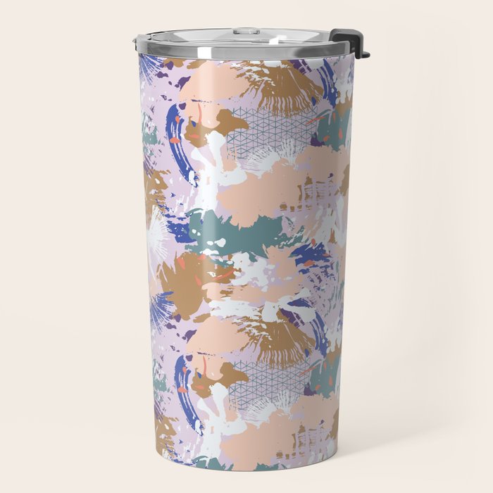 Abstract brush stroke madness Travel Mug Gallery Image 2