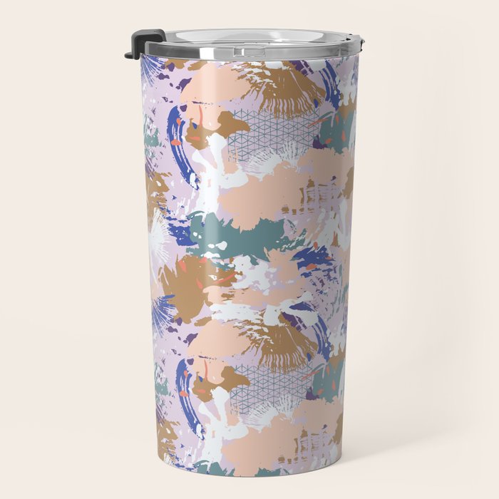 Abstract brush stroke madness Travel Mug Gallery Image 3