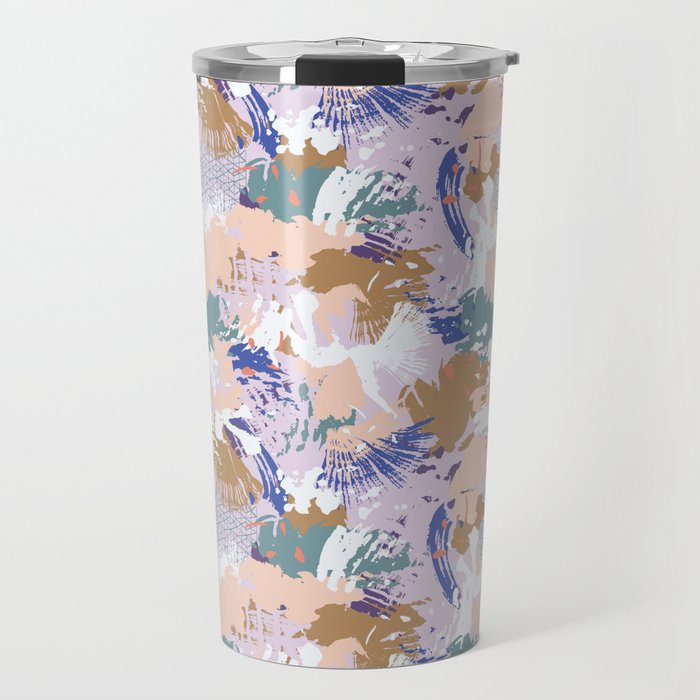 Abstract brush stroke madness Travel Mug Gallery Image 1