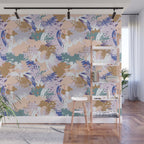 Abstract brush stroke madness Wall Mural Gallery Image 1