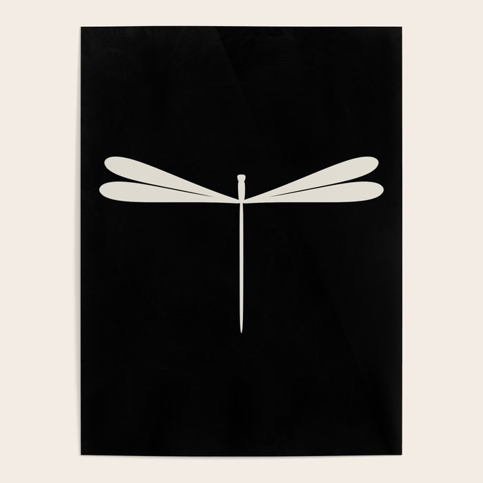 Dragonfly Pattern VII Black Poster Gallery Image 1