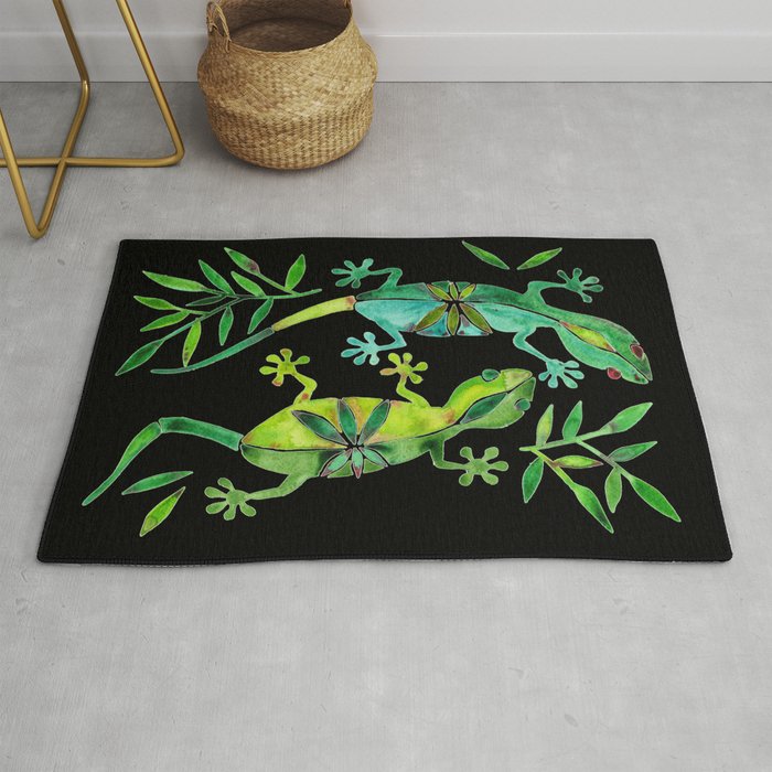 Geckos - Green Palette Rug Gallery Image 1