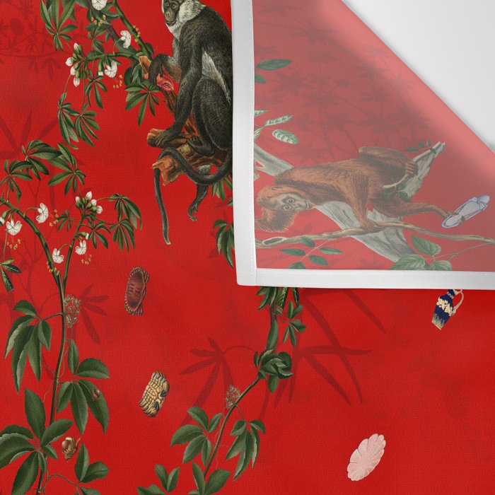 Monkey World Red Wall Tapestry Gallery Image 3