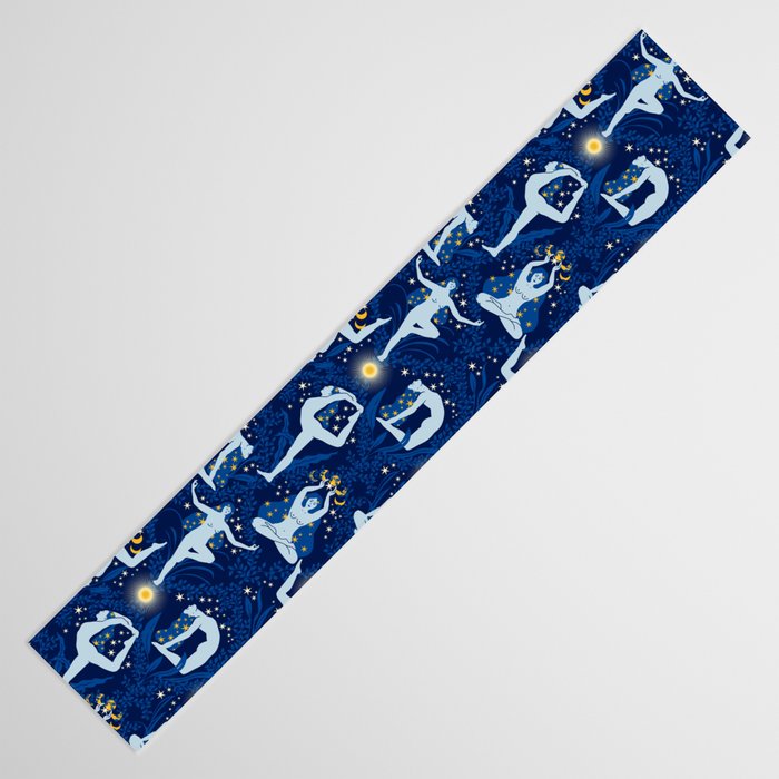 Feel the Cosmic Balance blue Table Runner Gallery Image 3