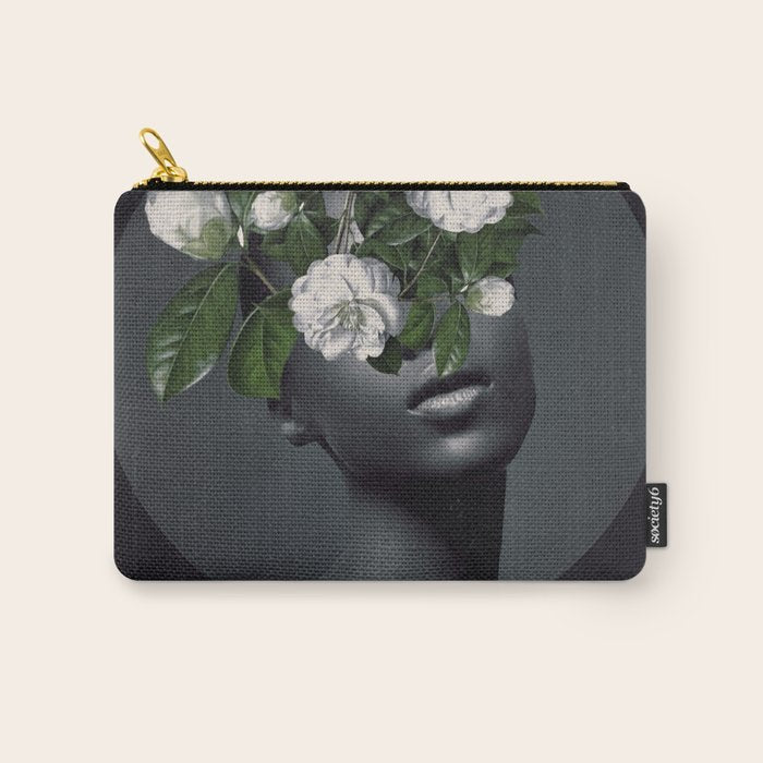 WOMAN WITH FLOWERS 17 Carry All Pouch Gallery Image 1