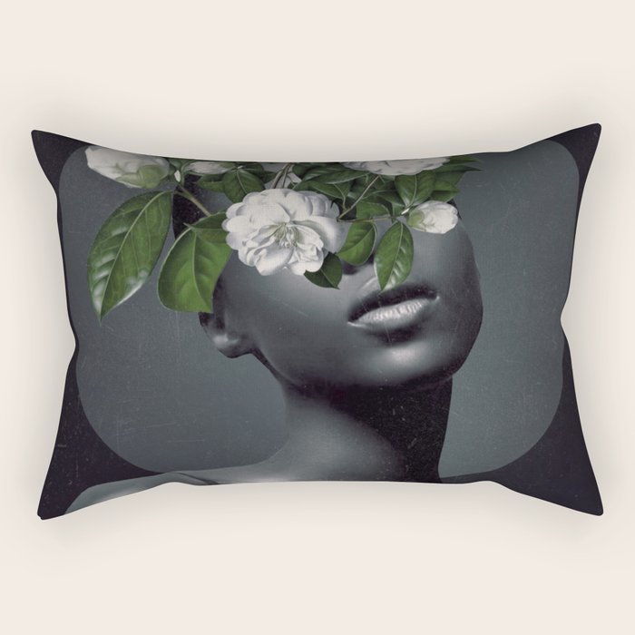 WOMAN WITH FLOWERS 17 Rectangular Pillow Gallery Image 2