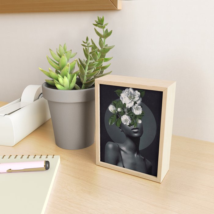 WOMAN WITH FLOWERS 17 Mini Art Print Gallery Image 2