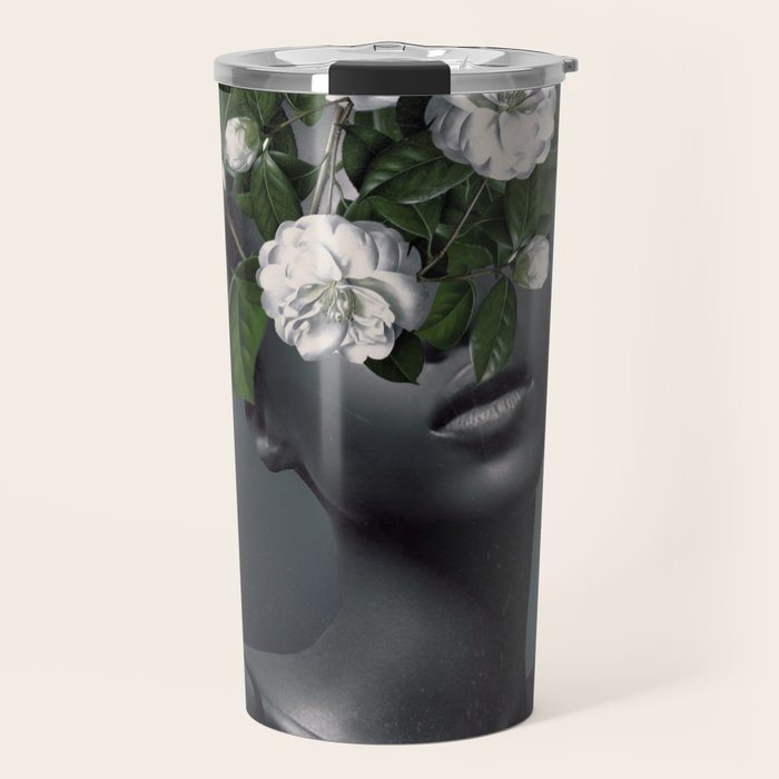 WOMAN WITH FLOWERS 17 Travel Mug Gallery Image 1