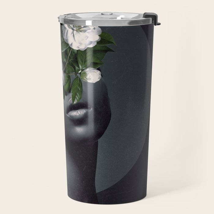 WOMAN WITH FLOWERS 17 Travel Mug Gallery Image 2