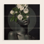WOMAN WITH FLOWERS 17 Wood Wall Art Gallery Image 1