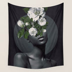 WOMAN WITH FLOWERS 17 Wall Tapestry Gallery Image 4