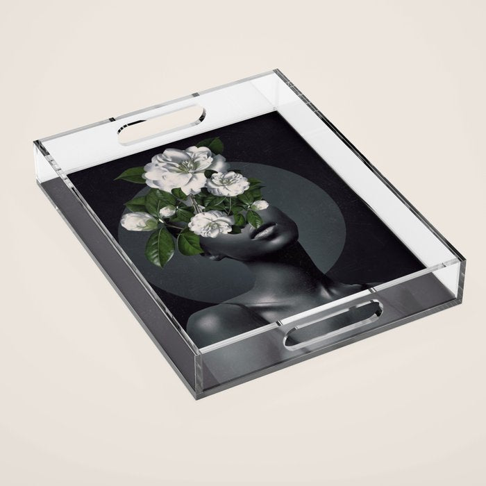 WOMAN WITH FLOWERS 17 Acrylic Tray Gallery Image 1