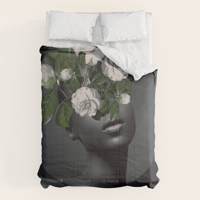 WOMAN WITH FLOWERS 17 Comforter Gallery Image 1