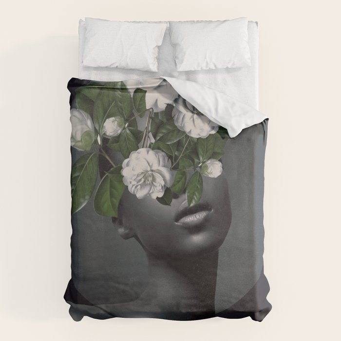 WOMAN WITH FLOWERS 17 Duvet Cover Gallery Image 6