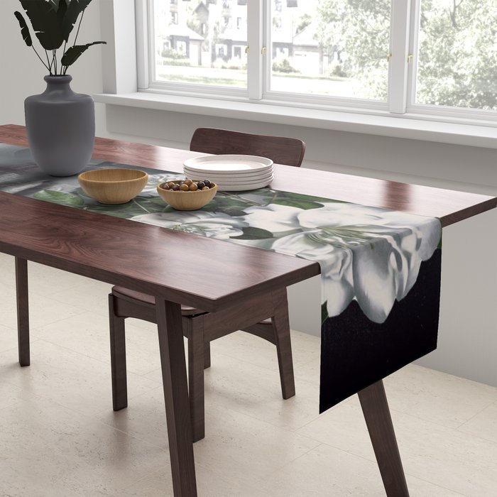 WOMAN WITH FLOWERS 17 Table Runner Gallery Image 2