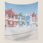 costa nova beach iii - portugal Wall Tapestry Gallery Image 4