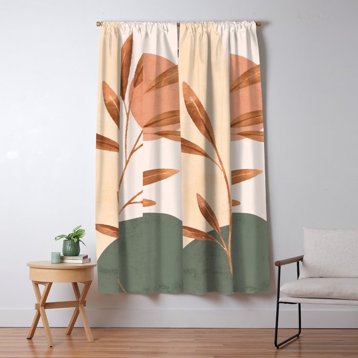 Abstract Art /Minimal Plant 15 Window Curtain Gallery Image 1