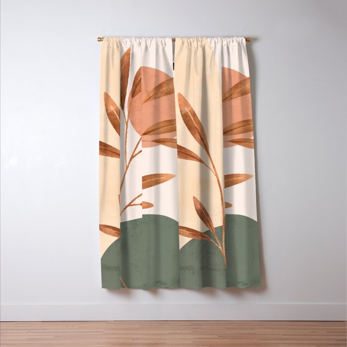 Abstract Art /Minimal Plant 15 Window Curtain Gallery Image 3