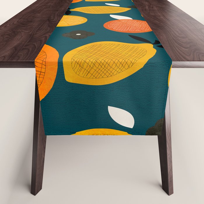 Retro Fruits minimal 2 Table Runner Gallery Image 1