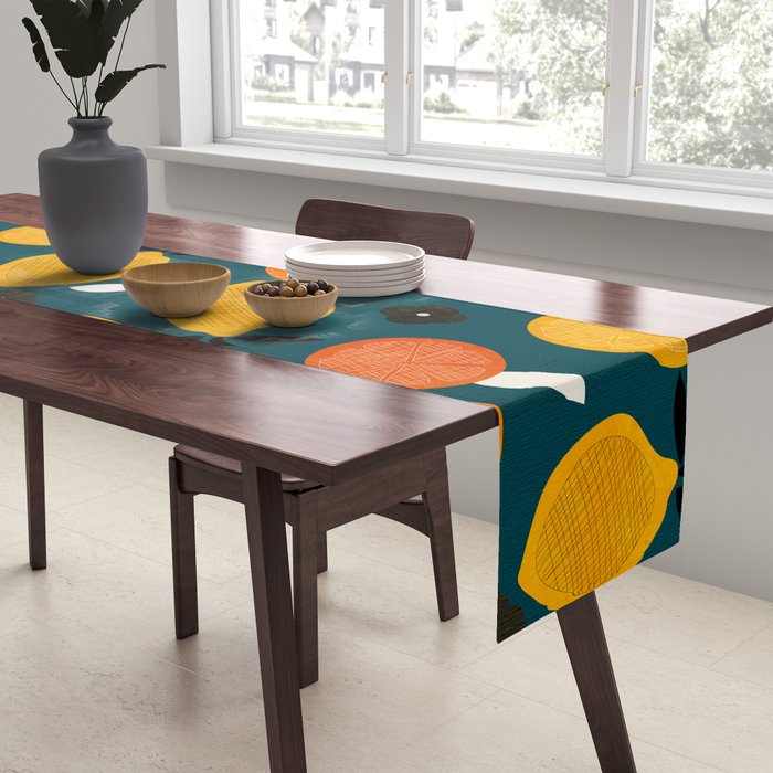 Retro Fruits minimal 2 Table Runner Gallery Image 2