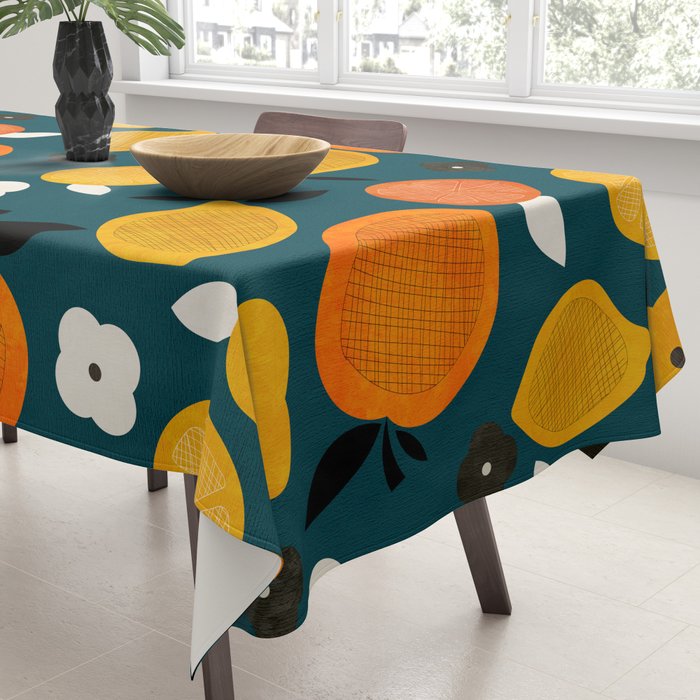 Retro Fruits minimal 2 Tablecloth Gallery Image 3