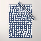 Dots (Navy) Wrapping Paper Gallery Image 1