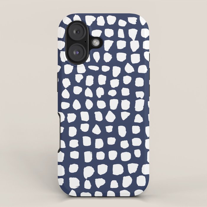 Dots (Navy) iPhone Case Gallery Image 1