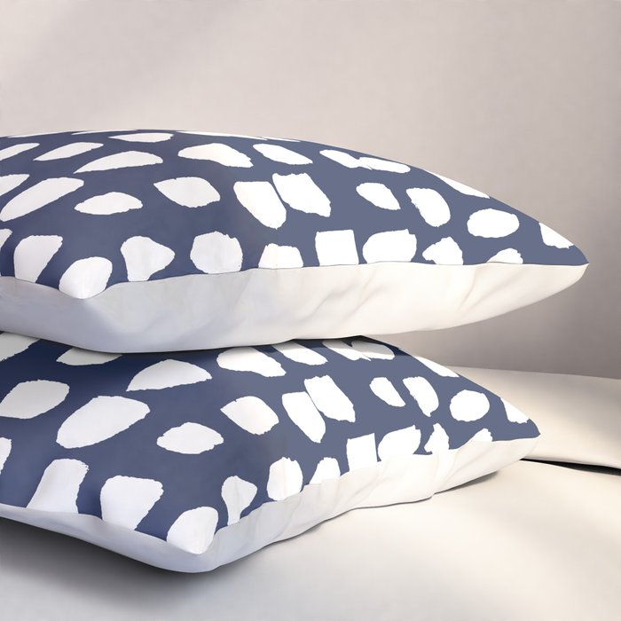 Dots (Navy) Pillow Sham Gallery Image 3