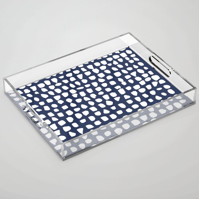 Dots (Navy) Acrylic Tray Gallery Image 1