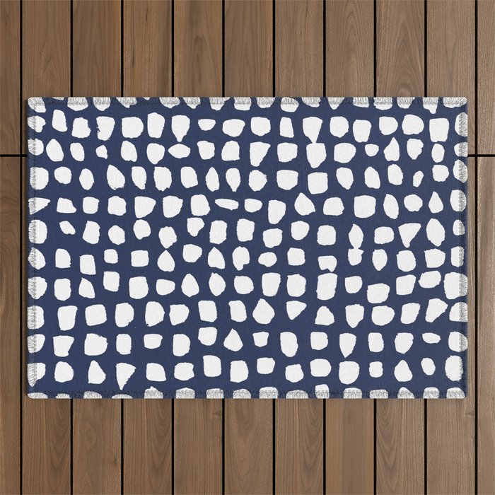 Dots (Navy) Outdoor Rug Gallery Image 1