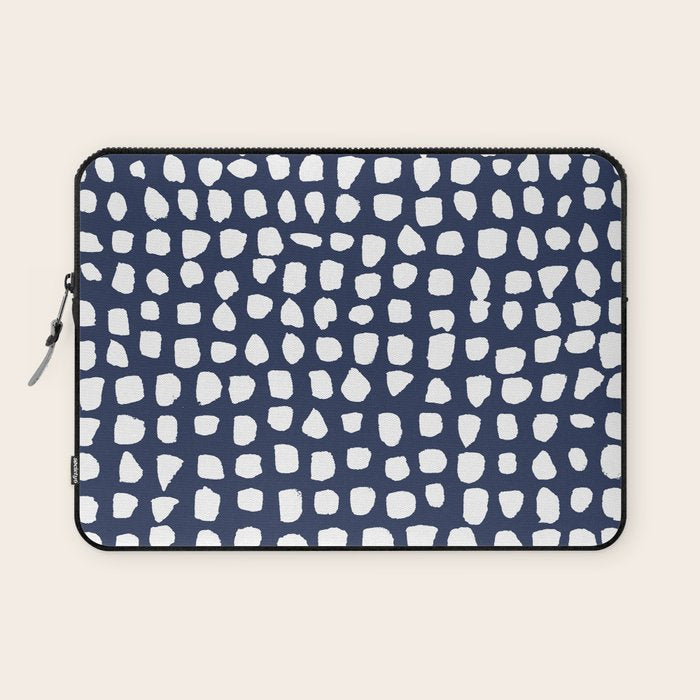 Dots (Navy) Laptop Sleeve Gallery Image 1
