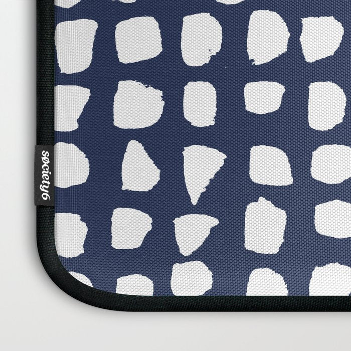 Dots (Navy) Laptop Sleeve Gallery Image 3