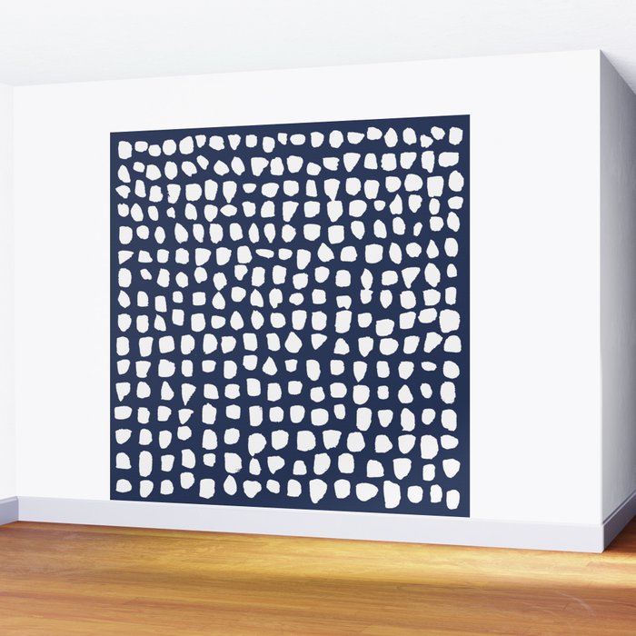 Dots (Navy) Wall Mural Gallery Image 2