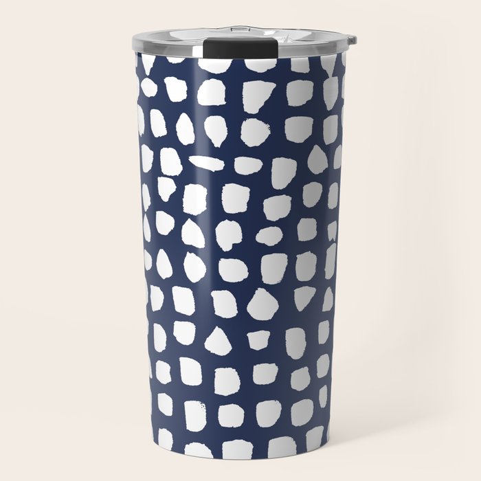 Dots (Navy) Travel Mug Gallery Image 1