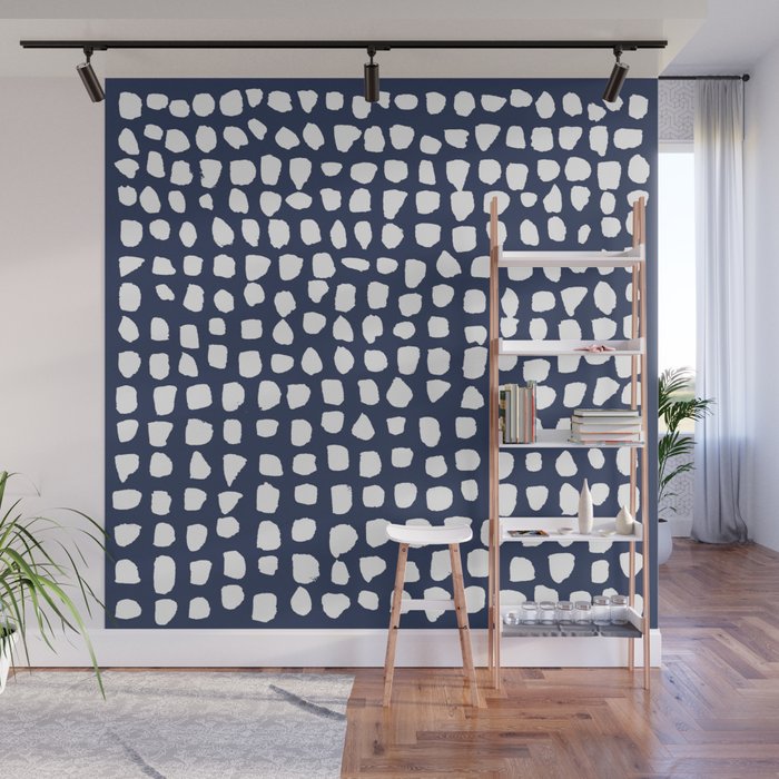 Dots (Navy) Wall Mural Gallery Image 1