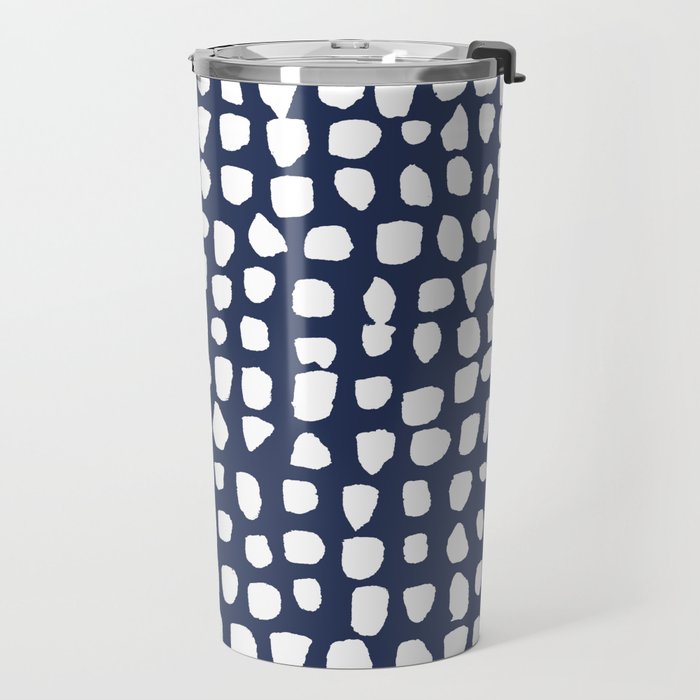 Dots (Navy) Travel Mug Gallery Image 2