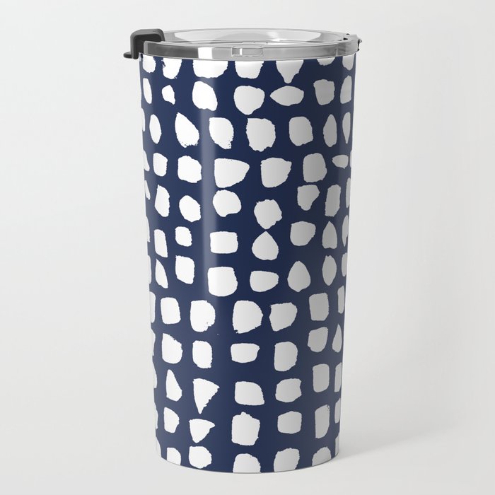 Dots (Navy) Travel Mug Gallery Image 3