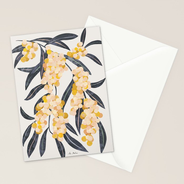 Mediterranean Acacia Stationery Card Gallery Image 2