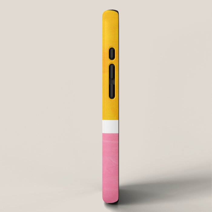 Pastel Yellow Pink Rothko Minimalist Mid Century Abstract Color Field Squares iPhone Case Gallery Image 2