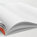 Modern Retro Liquid Swirl Abstract Pattern Square in Vintage Pink and Orange Notebook Gallery Image 2