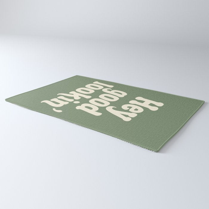 Hey Good Lookin' (Sage Cream) Rug Gallery Image 3