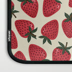 Hand Drawn Vintage Strawberry Pattern Laptop Sleeve Gallery Image 3