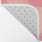 Retro Liquid Swirl Abstract Pattern Square In Bubblegum Blush Pink Tones Bath Mat Gallery Image 2