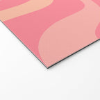 Retro Liquid Swirl Abstract Pattern Square In Bubblegum Blush Pink Tones Welcome Mat Gallery Image 2