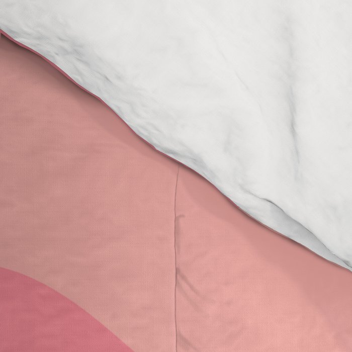Retro Liquid Swirl Abstract Pattern Square In Bubblegum Blush Pink Tones Comforter Gallery Image 4
