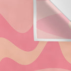 Retro Liquid Swirl Abstract Pattern Square In Bubblegum Blush Pink Tones Wall Tapestry Gallery Image 3