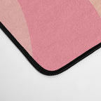 Retro Liquid Swirl Abstract Pattern Square In Bubblegum Blush Pink Tones Desk Mat Gallery Image 4