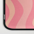Retro Liquid Swirl Abstract Pattern Square In Bubblegum Blush Pink Tones Laptop Sleeve Gallery Image 3