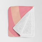 Retro Liquid Swirl Abstract Pattern Square In Bubblegum Blush Pink Tones Throw Blanket Gallery Image 3